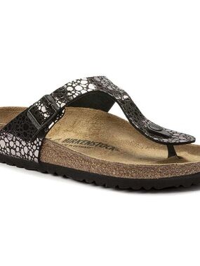 BIRKENSTOCK Gizeh
Birko-Flor 

Color: Metallic Stones Black NWT